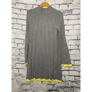 SALE! Anthroplogie Arsenau Sweater Dress Size Small Grey Ribbed Wool Blend